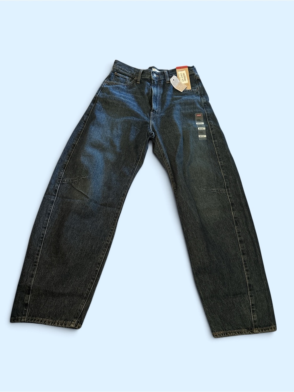 Levi's Women's Denim Cinch Barrel Jeans Dark Wash High Rise Loose 5-Pocket Sz 31